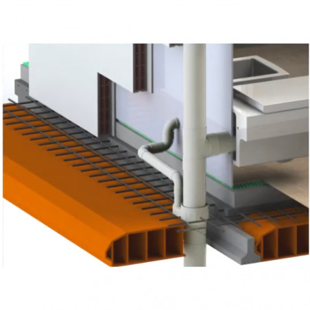 Multi-connector cap 100 mm EVAC+ for PVC unit downpipe, primary ventilation
