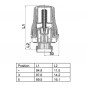 Thermostatische radiatorkraan M30x1,5 rtn centrale verwarming