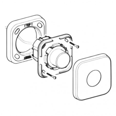 Bouton poussoir Geberit manuel pneumatique à encastrer, blanc alpin