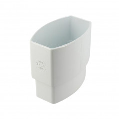 Manchette mâle-femelle tube ovation TD95 90x56 mm, PVC Blanc