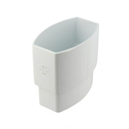 Manchette mâle-femelle tube ovation TD95 90x56 mm, PVC Blanc