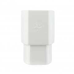 Manchette mâle-femelle tube ovation TD95 90x56 mm, PVC Blanc