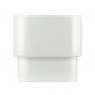 Manchette mâle-femelle tube ovation TD95 90x56 mm, PVC Blanc
