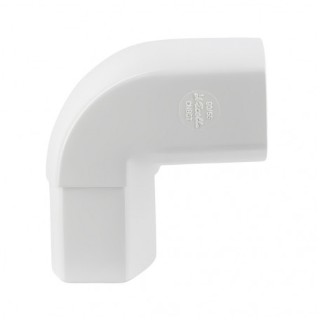 Coude mâle-femelle 90° tube descente ovation "TD95" 90x56, Blanc