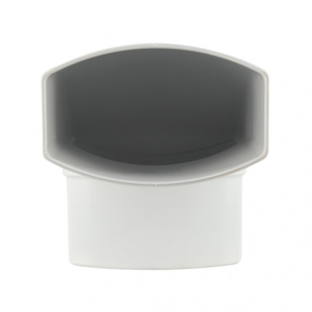 Coude mâle-femelle 90° tube descente ovation "TD95" 90x56, Blanc