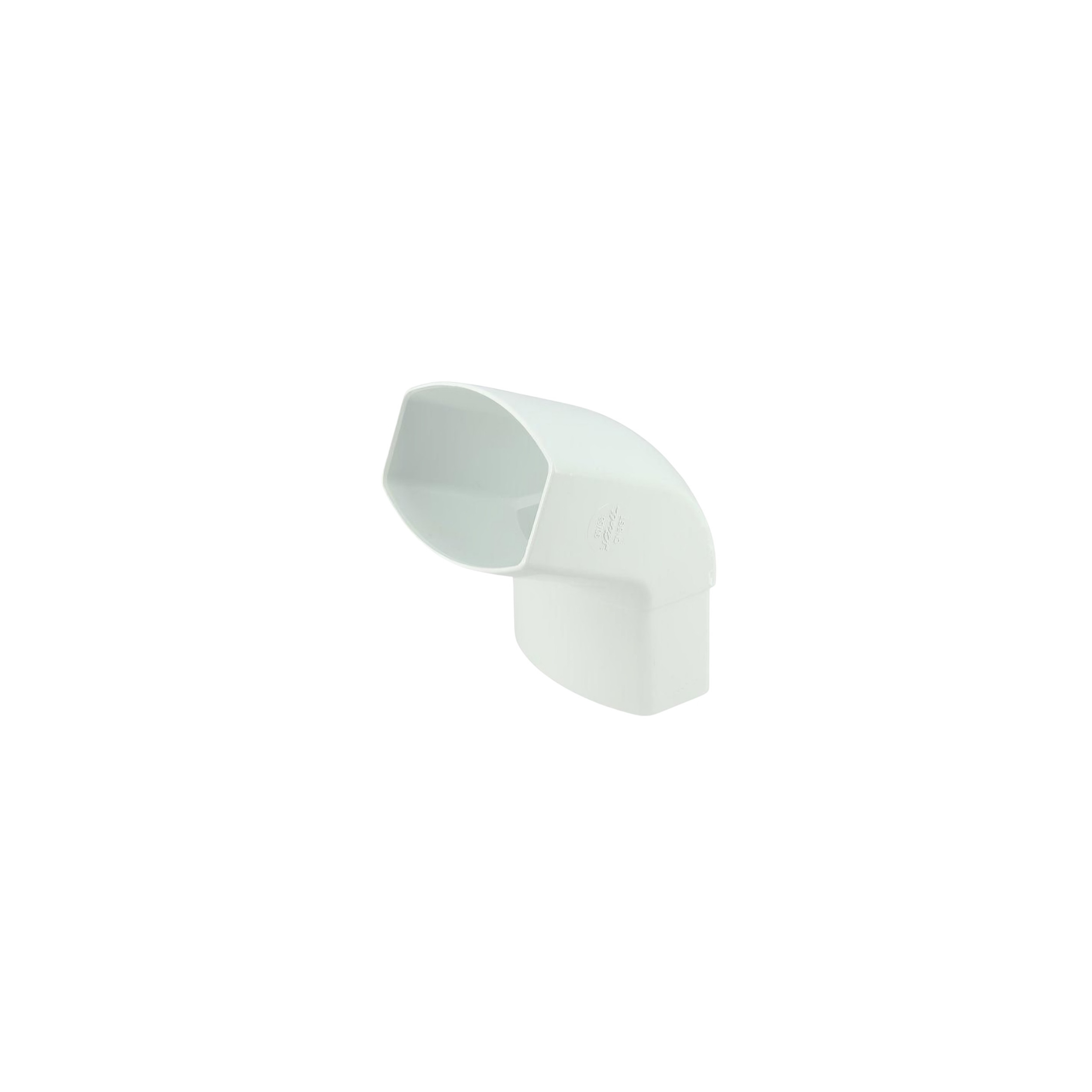 Elbow male-female 67° tube descente ovation "TD95" 90x56, White