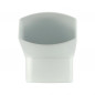 Codo macho-hembra 67° tubo de bajada ovation "TD95" 90x56, Blanco