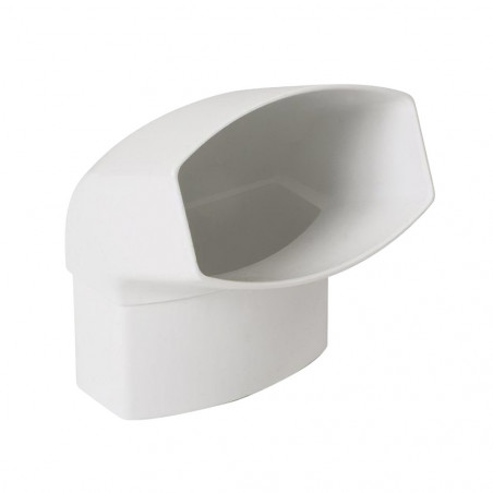 Codo macho-hembra 67° tubo de bajada ovation "TD95" 90x56, Blanco