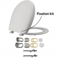 Kit de tornillos y fijación para asiento de inodoro de descenso lento OPIO