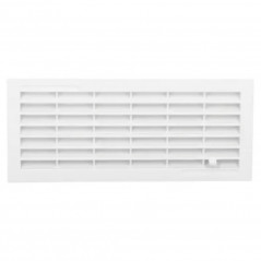 Griglia di ventilazione interna, chiusura rettangolare 254x108 mm con zanzariera, bianca