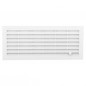 Internal ventilation grille, rectangular closure 254x108 mm with insect screen, white