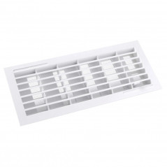 Griglia di ventilazione interna, chiusura rettangolare 254x108 mm con zanzariera, bianca