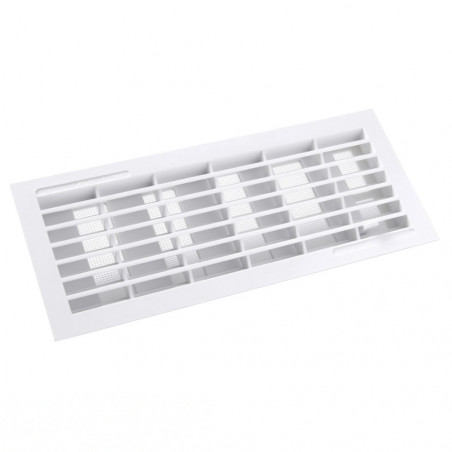 Griglia di ventilazione interna, chiusura rettangolare 254x108 mm con zanzariera, bianca