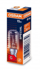 E14 incandescent bulb for oven, T17/54, 15W, 230V, 60 lumens