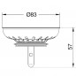 Roestvrij stalen zeefkorf voor FRANKE gootsteenafvoer diameter 83 mm, 008445