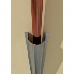 Stainless steel protective conduit, diameter 60 mm for 22 mm pipe max, 1 m