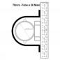 Stainless steel protective conduit, diameter 70 mm, for max. 36 mm pipe, 1 m