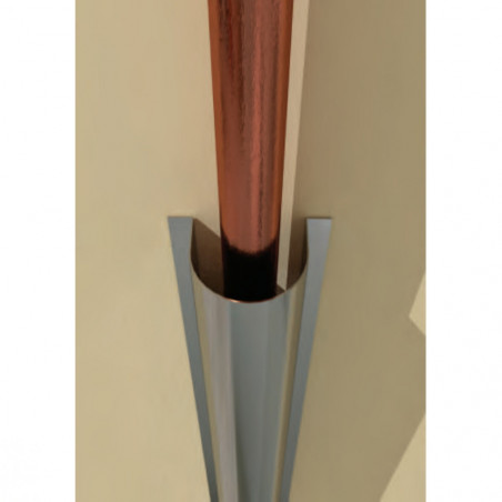 Canalina di protezione in acciaio inox da 90 mm di diametro per tubo da 54 mm max, 1 m