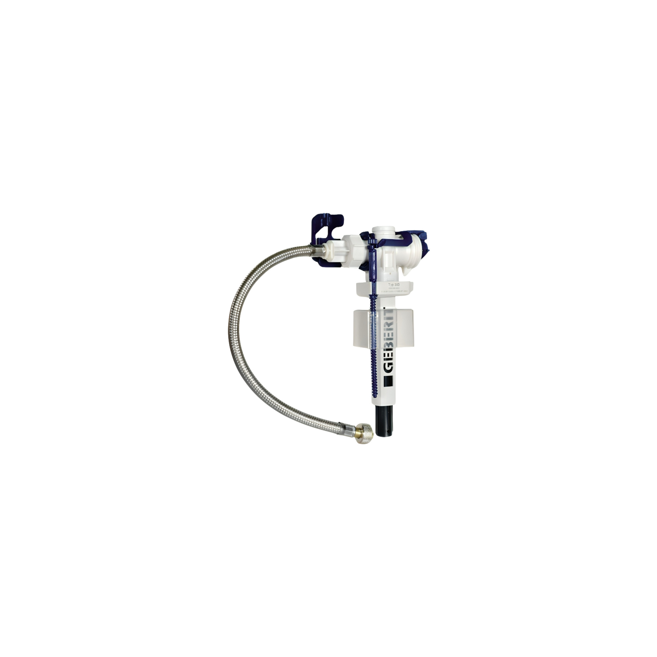 Geberit silent concealed cistern side float valve, 3/8" flexible hose