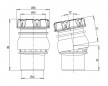 Swivel fitting (10°) M/F for drain, diameter 40 mm, black