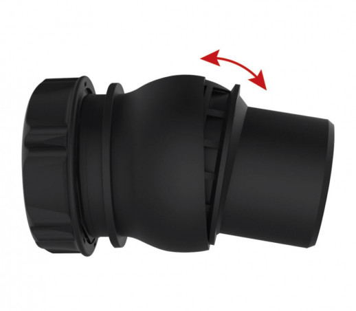 Raccord orientable (10°) M/F pour vidage, diamètre 40 mm, noir