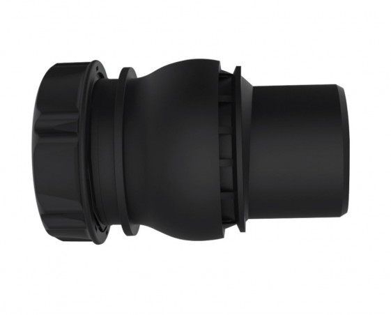 Raccord avec rotule intégrée pour siphon baignoire, douche ou évier diamètre 40, noir