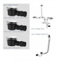 Swivel fitting (10°) M/F for drain, diameter 40 mm, black