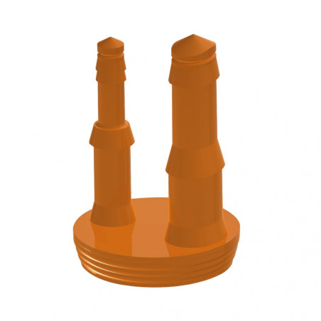 Double socket for draining sink and kitchen drains