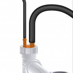 Enchufe doble para vaciar los desagües del lavabo y la cocina