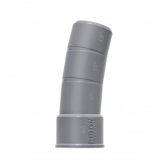 Codo multiángulo PVC 40 mm 5°/10°/15° macho hembra