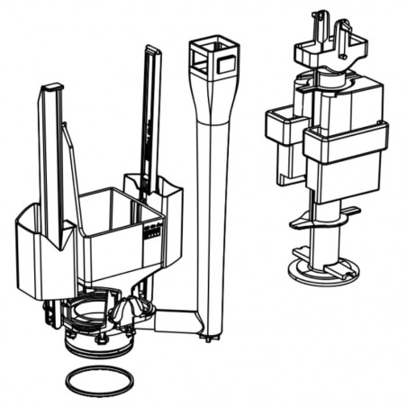 QFX ALLIA SELLES concealed WC support flush mechanism