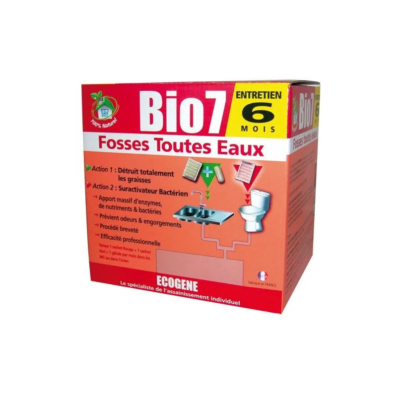 BIO 7 Speciale per pozzetti tutto acqua 960g , 6 mesi. BIO 7 Speciale per pozzetti tutto acqua 960g , 6 mesi.