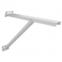 Wandwinkel unter geneigter Schräge 390x315 mm, Gelenkregalhalter, 100 kg, Stahl weiß