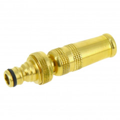 Brass watering wand, 2 jets, quick coupling, L.220 mm