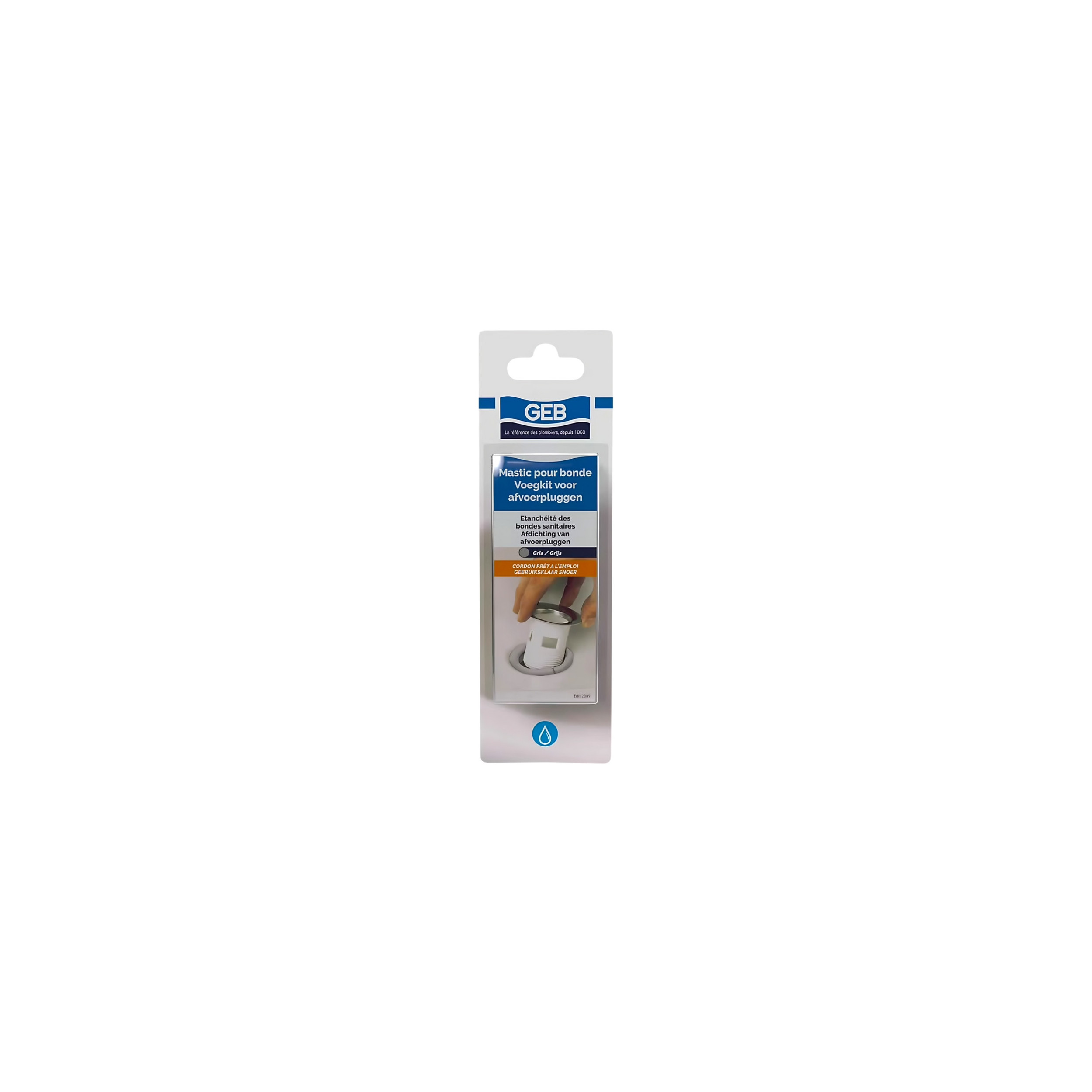 Sealing compound for sink, shower and washbasin drains in all materials