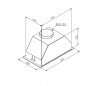 Aspirador de acero inoxidable de 52 cm, 3 velocidades 286 m3/h. Aspirador de acero inoxidable de 52 cm, 3 velocidades 286 m3/h.