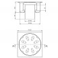 Stainless steel drain 247x247 mm, vertical outlet 100 mm Stainless steel drain 247x247 mm, vertical outlet 100 mm
