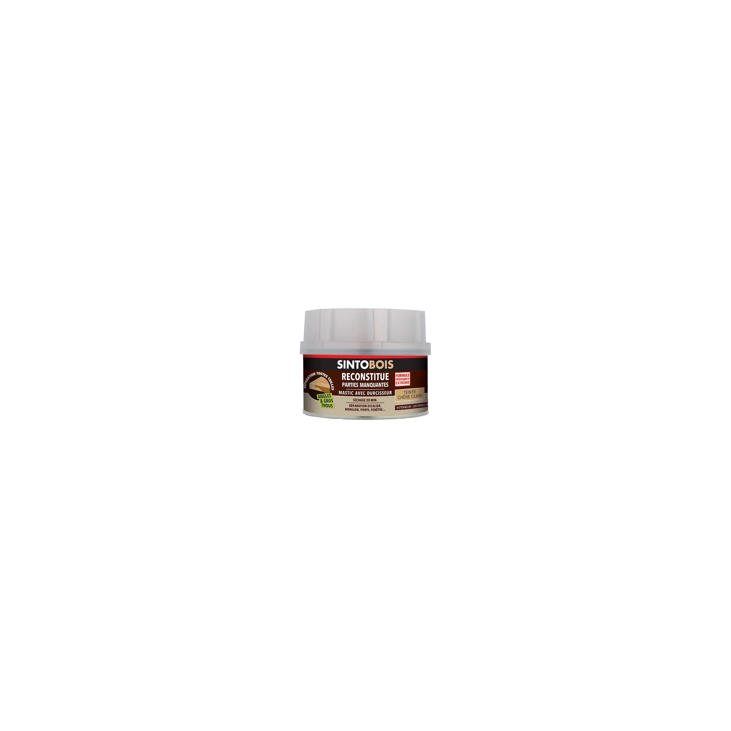 Masilla para madera SINTOBOIS, caja de 190 g, roble claro.