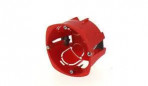 Drywall back box for sockets and switches diameter 67, depth 40, Red Drywall back box for sockets and switches diameter 67, depth 40, Red