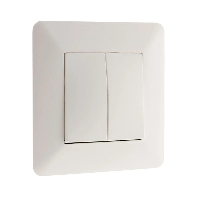 ARTEZO white ZENITECH flush-mount double swing switch. ARTEZO white ZENITECH flush-mount double swing switch.