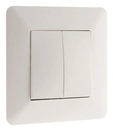 Double va-et-vient encastrable modèle ARTEZO blanc ZENITECH.