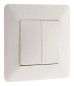 Double va-et-vient encastrable modèle ARTEZO blanc ZENITECH. Double va-et-vient encastrable modèle ARTEZO blanc ZENITECH.