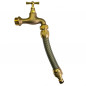Flexible anti-kink watering tap F 20x27 with brass quick connector, 17 cm Flexible anti-kink watering tap F 20x27 with brass quick connector, 17 cm