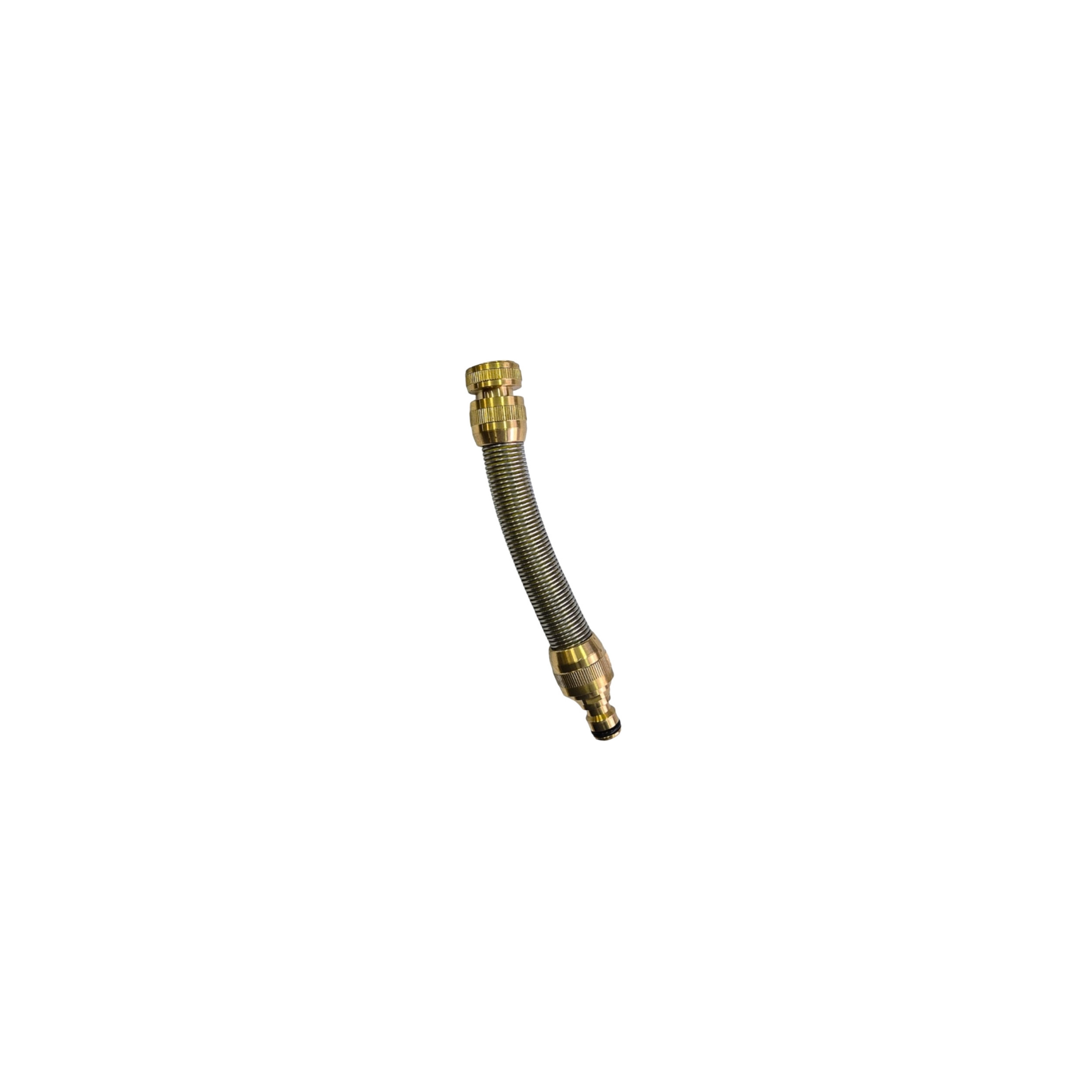 Flexible anti-pli robinet arrosage F 20x27 avec raccord rapide laiton, 17 cm