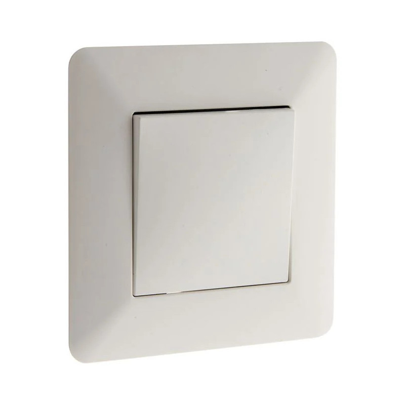 Bouton poussoir encastrable modèle ARTEZO blanc ZENITECH. Bouton poussoir encastrable modèle ARTEZO blanc ZENITECH.