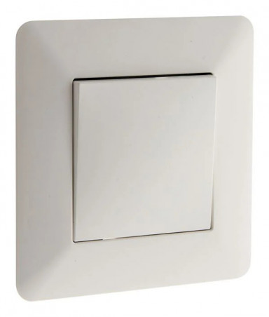 Bouton poussoir encastrable modèle ARTEZO blanc ZENITECH.