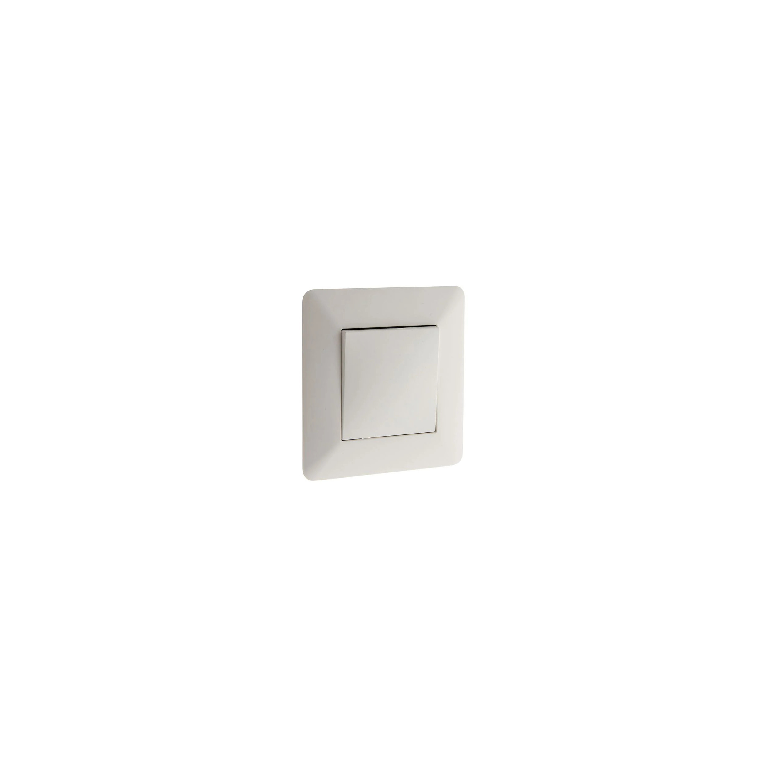 Bouton poussoir à voyant encastrable modèle ARTEZO blanc ZENITECH.