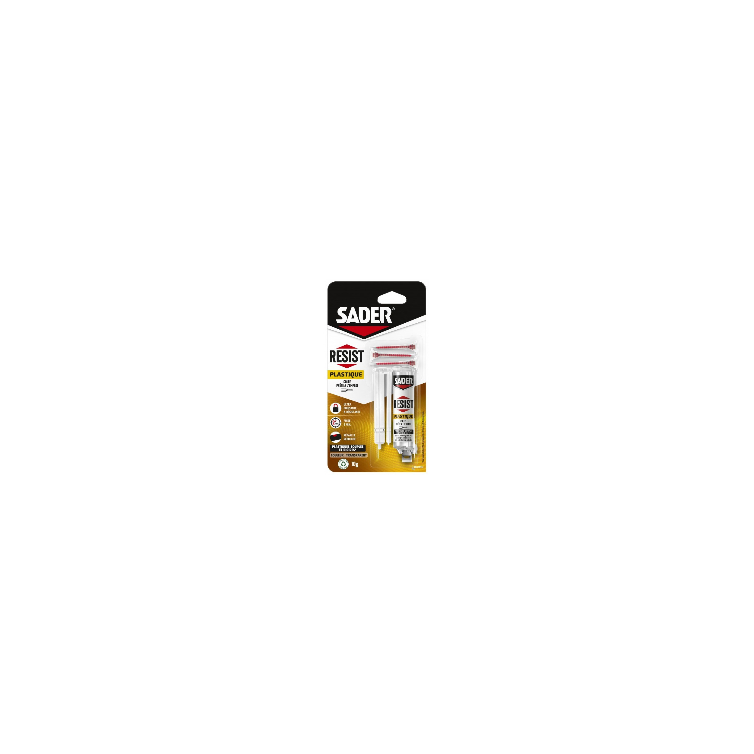 Resist two-component plastic glue 10g syringe.