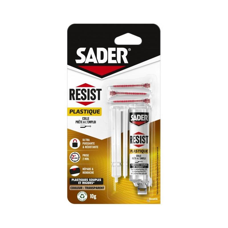 Resist two-component plastic glue 10g syringe.