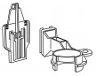 Central block for CUBIK concealed WC cisterns